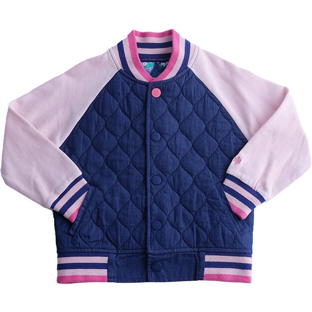 Biggs Print Long Raglan Sleeve Bomber Jackets, Rosewater