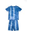 All Day Long Cuffed Shorts Pajamas Set, Shibori - Pajamas - 1 - thumbnail