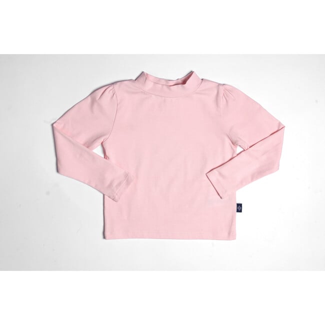 Greta Feminine Fit Mock Neck Long Sleeve T-Shirt, Rosewater