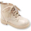 Luna Boots, Light Beige Patent Leather - Boots - 1 - thumbnail