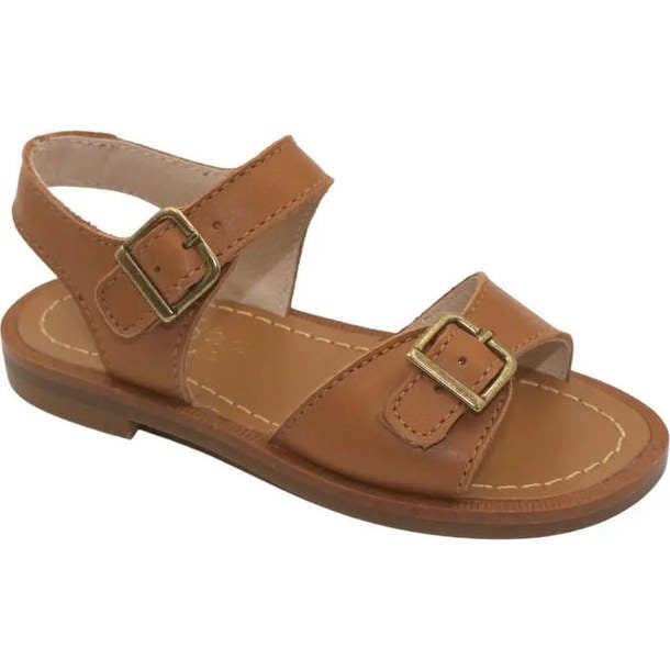 Leo Sandals, Tan Leather