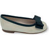 Emma Ballerina Flat Shoes, Ivory Patent Leather - Mary Janes - 2