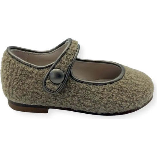 Charlotte Mary Jane Shoes, Taupe Bouclé - Mary Janes - 3