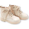 Luna Boots, Light Beige Patent Leather - Boots - 3