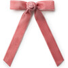Rosette Velvet Long Tail Clip, Mauve - Bows - 1 - thumbnail