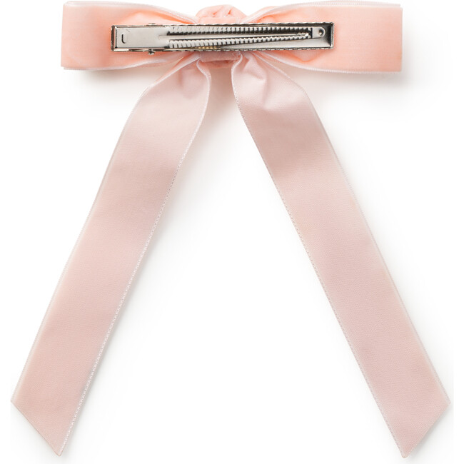 Rosette Velvet Long Tail Clip, Ballet Slipper - Bows - 2