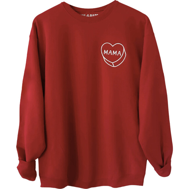 Luv Letters Stitch Embroidered Mama Sweatshirt, Red