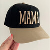 MAMA Embroidered Hat, Black/Tan - Hats - 3