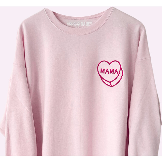 Luv Letters Stitch Embroidered Mama Sweatshirt, Pink - Sweatshirts - 2