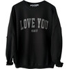 Love You Mean It Sweatshirt, Black - Sweatshirts - 1 - thumbnail