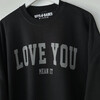 Love You Mean It Sweatshirt, Black - Sweatshirts - 2