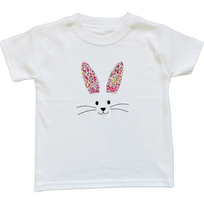 Liberty of London Childrens Bunny Face Short Sleeve T-Shirt, White