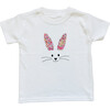 Liberty of London Childrens Bunny Face Short Sleeve T-Shirt, White - T-Shirts - 1 - thumbnail