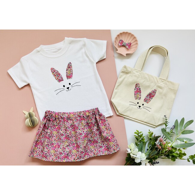 Liberty of London Childrens Bunny Face Short Sleeve T-Shirt, White - T-Shirts - 4