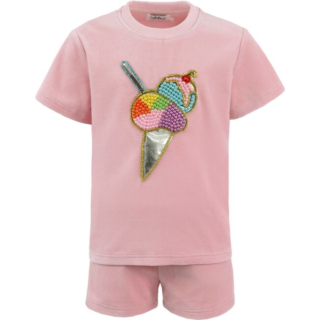 Velour Ice Cream Short Set