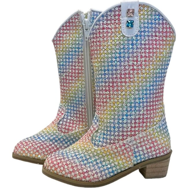 Rainbow Sparkle Cowgirl Boots - Boots - 1