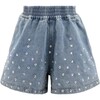 Rocker Crystal Denim Shorts - Shorts - 1 - thumbnail