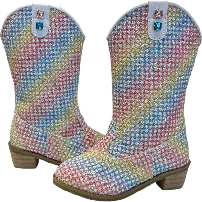 Rainbow Sparkle Cowgirl Boots - Boots - 4