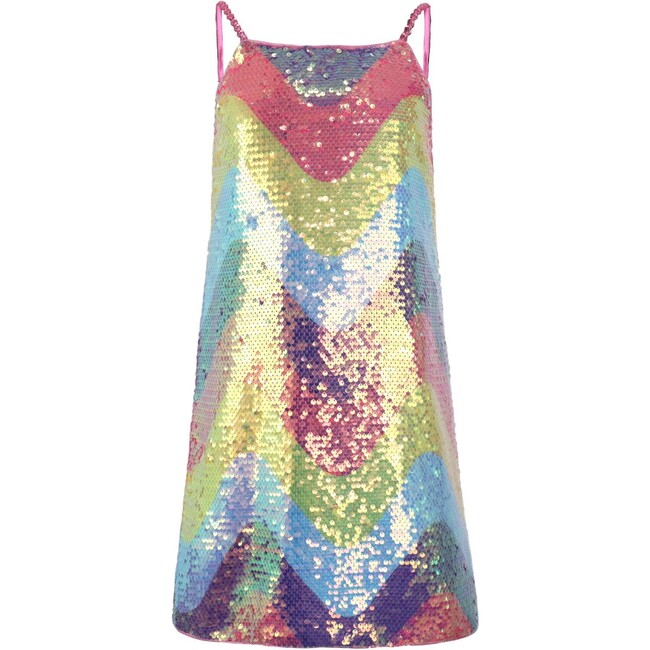 Sequin Rainbow Wave Tank Dress