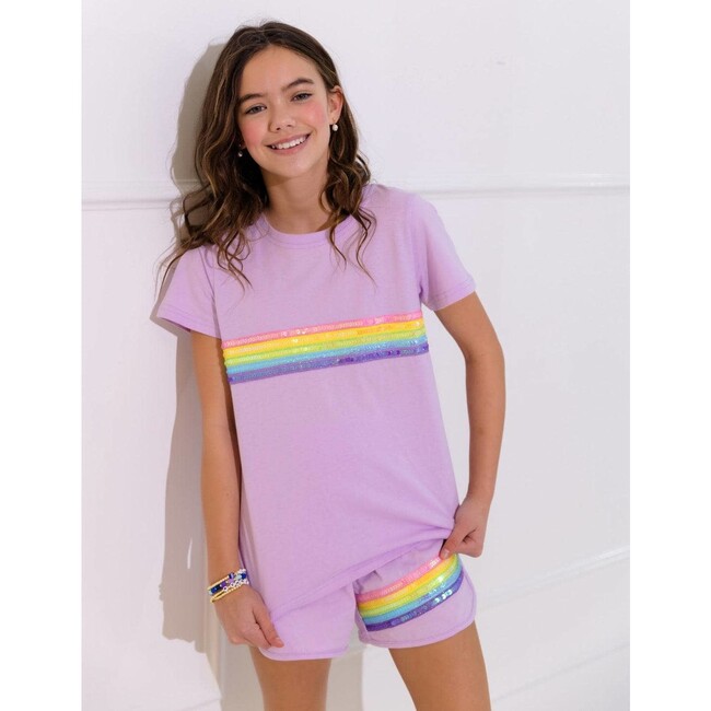 Rainbow Sequin Short Set Pink - Mixed Apparel Set - 4