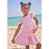 Pink Crystal Ruffle Short Set - Mixed Apparel Set - 3