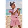 Pink Crystal Ruffle Short Set - Mixed Apparel Set - 4