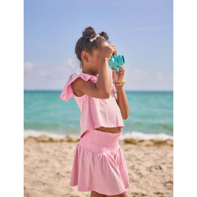 Pink Crystal Ruffle Short Set - Mixed Apparel Set - 5