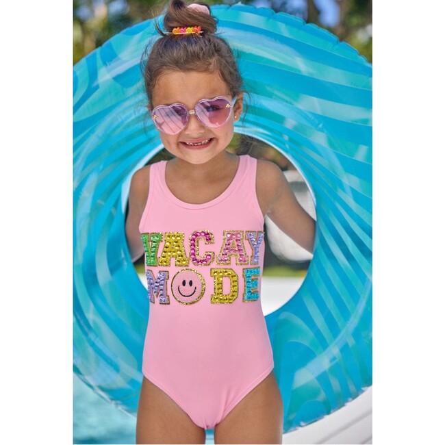 Pink Crystal VACAY MODE Swimsuit - One Pieces - 5