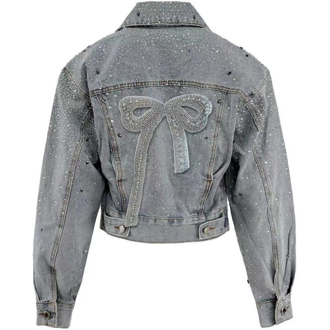 Crystal Bow Denim Jacket