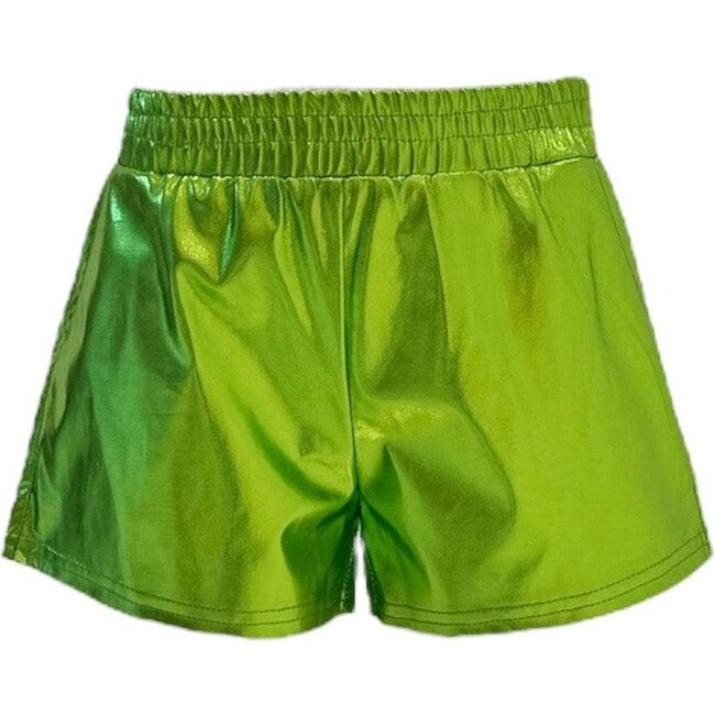 Metallic Track Shorts Green