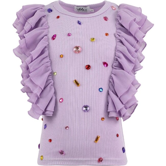 Bejeweled Gem Tank Lavender - Tank Tops - 1