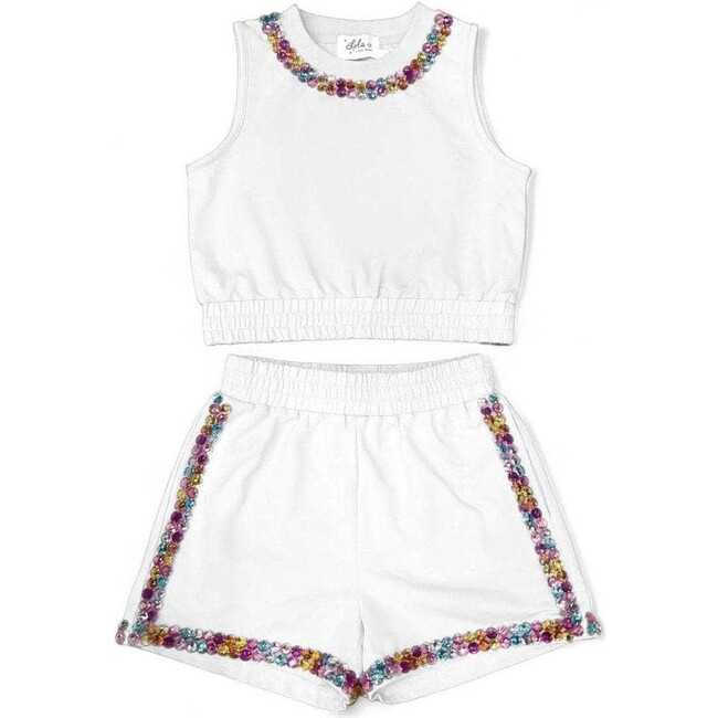 White Rainbow Gems Short Set