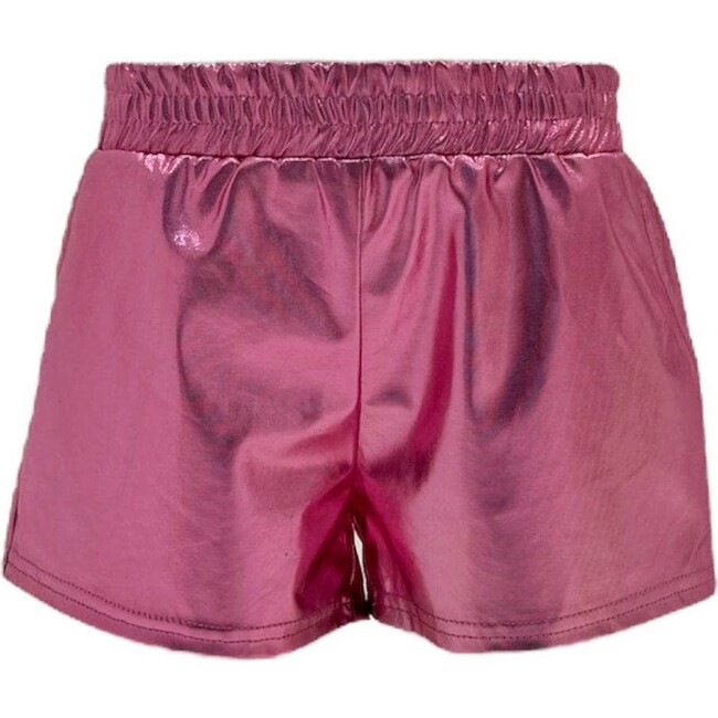 Metallic Track Shorts Pink