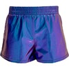 Metallic Track Shorts Blue - Shorts - 1 - thumbnail