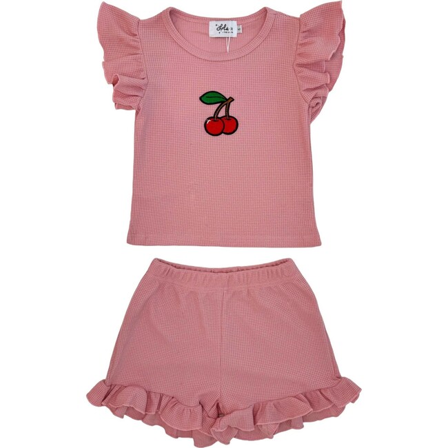 Ruffle Cherry Short Set