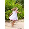 Serena Girl's Tassel Dress White Pink Frangipani, Pink - Dresses - 4