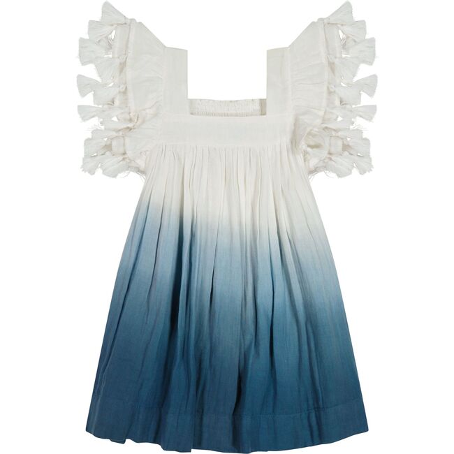 Serena Girl's Tassel Dress Blue Ombre, Blue