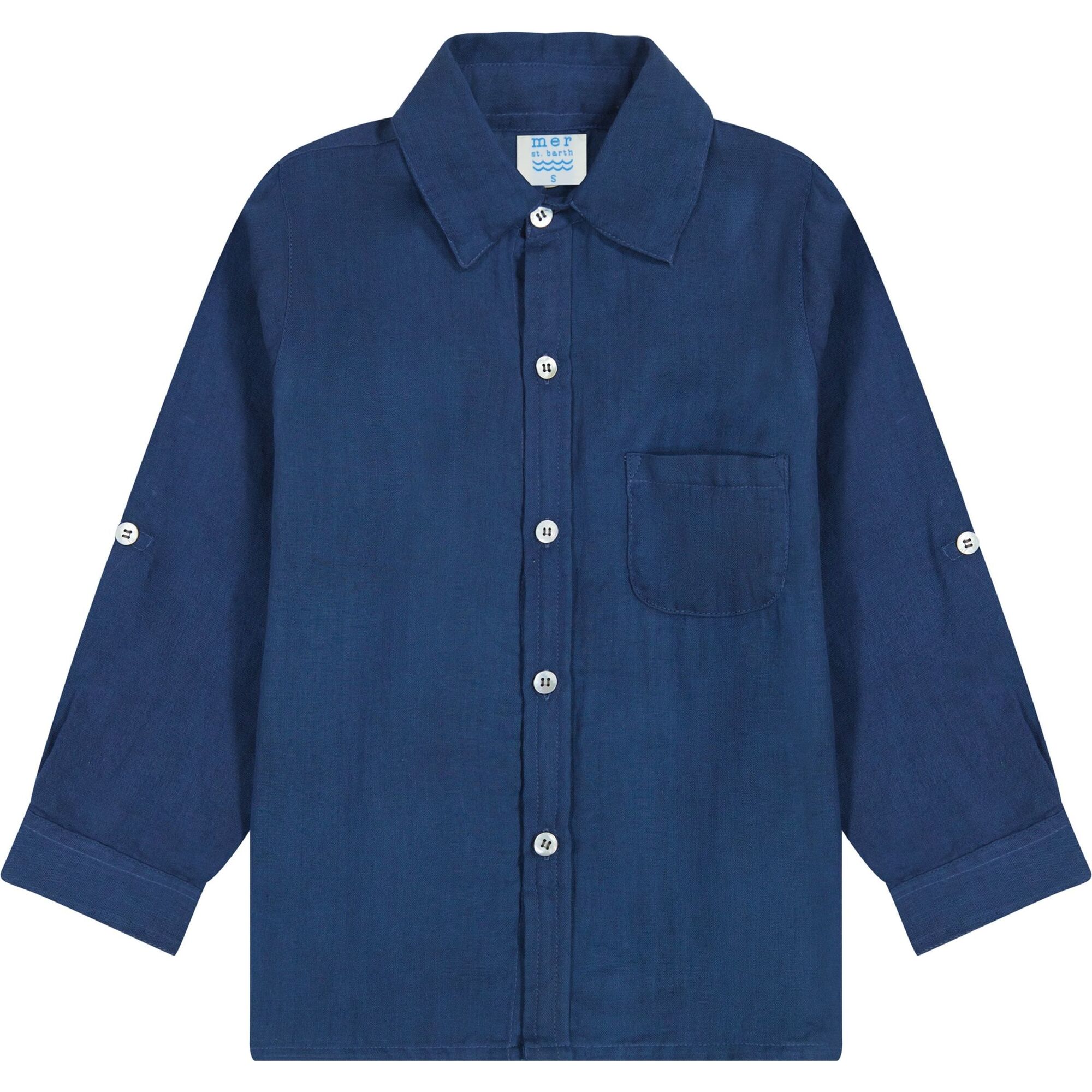 Remi Boy's Button Front Shirt Lapis Blue, Blue - Button Downs - 1