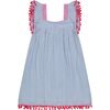 Mini Sandrine Women's Dress Sea Stripe Embroidery, Blue - Shorts - 1 - thumbnail