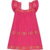 Mini Sandrine Women's Dress Raspberry Embroidery, Pink - Shorts - 1 - thumbnail