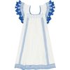 Mini Sandrine Women's Dress Lapis Blue Embroidery, Blue - Shorts - 1 - thumbnail