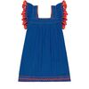 Mini Sandrine Women's Dress Classic Blue Embroidery, Blue - Shorts - 1 - thumbnail