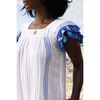 Mini Sandrine Women's Dress Lapis Blue Embroidery, Blue - Shorts - 2