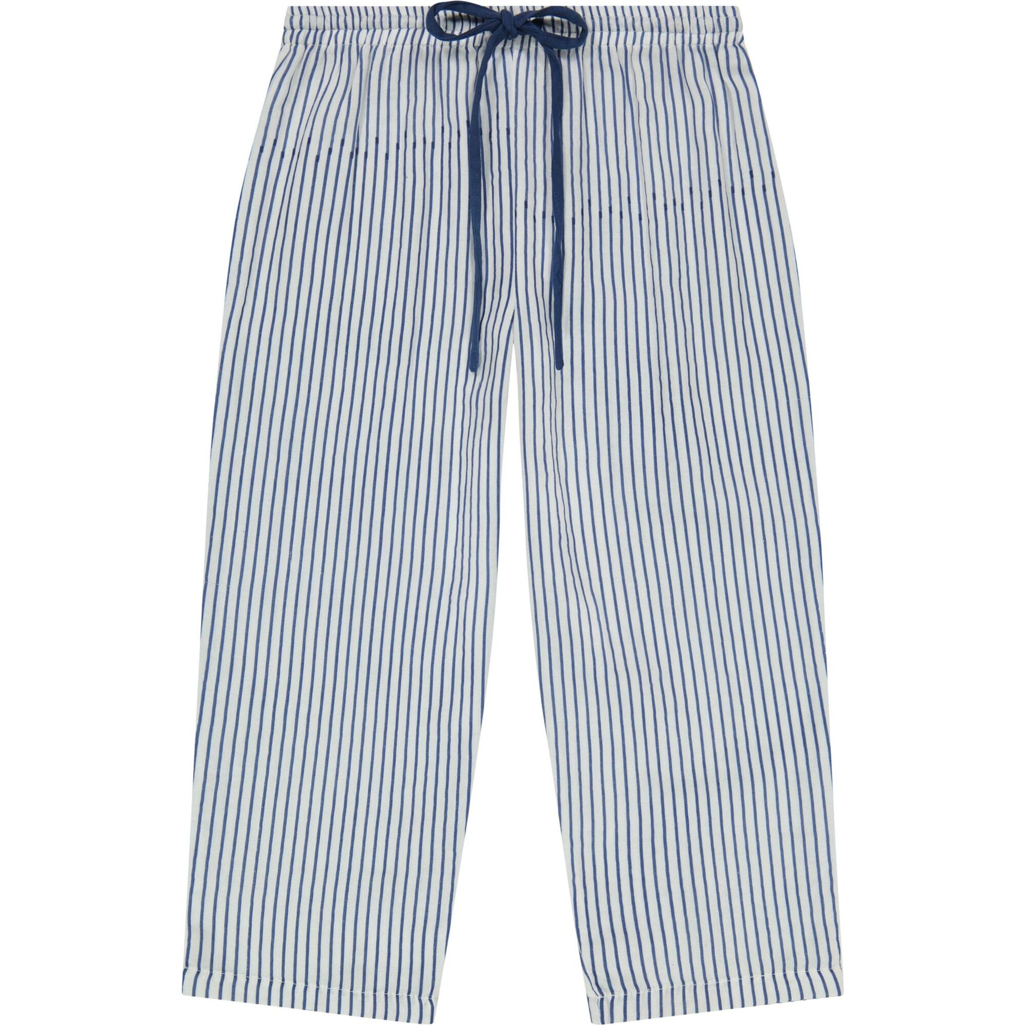 La Plage Boy's Drawstring Pant Marine Stripe, Blue - Pants - 1