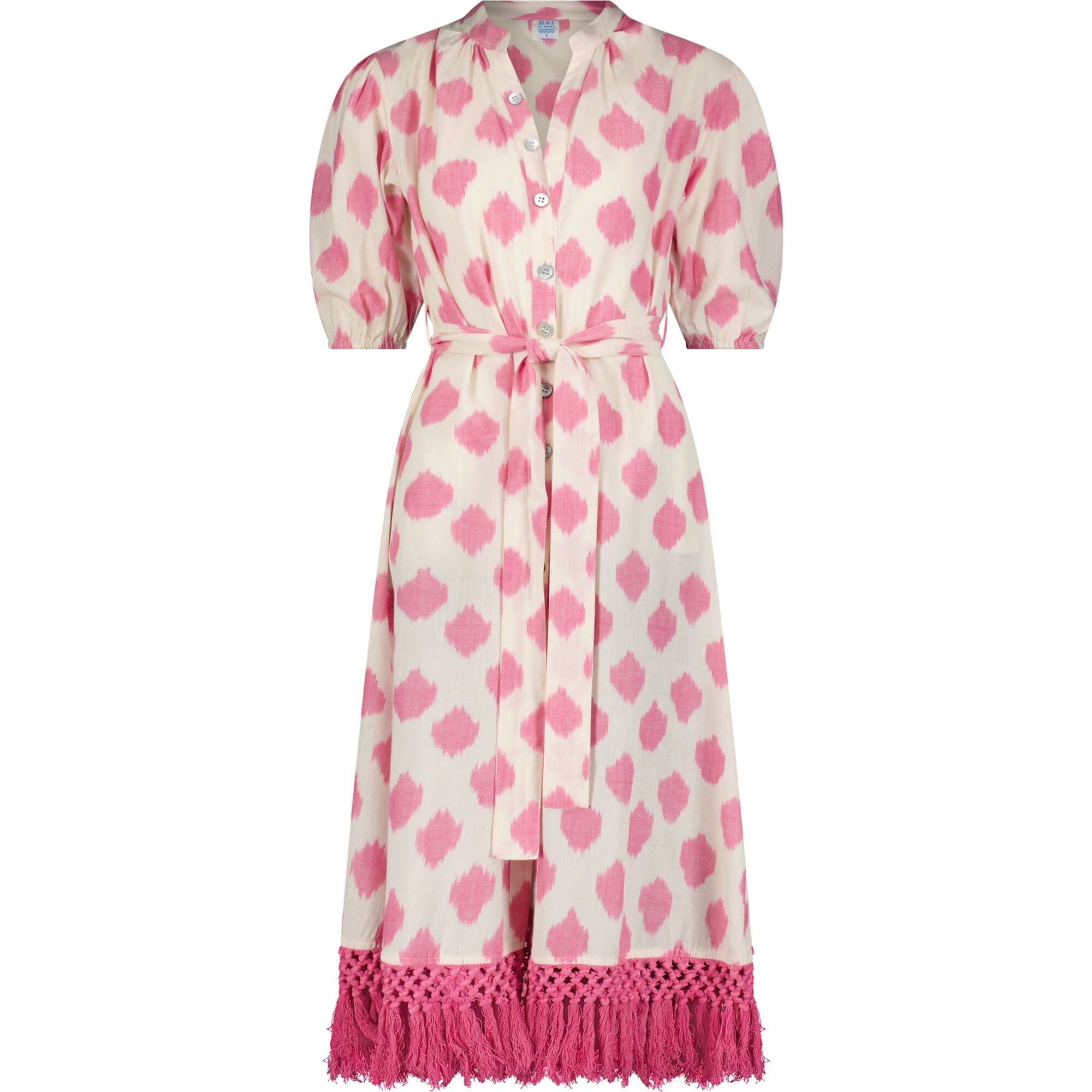 Eva Women's Ruffle Sundress Ikat, Pink - Dresses - 1
