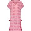 Capucine Women's Maxi Caftan Rose Embroidery, Pink - Cover-Ups - 1 - thumbnail