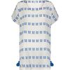 Capucine Women's Mini Caftan Blue Embroidery, Blue - Cover-Ups - 1 - thumbnail