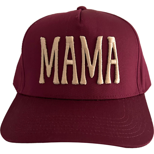 MAMA Embroidered Hat, Burgundy