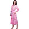 Anais Women's Button Front Shirtdress Hibiscus Shibori, Pink - Dresses - 3