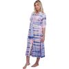 Anais Women's Button Front Shirtdress Rose Lapis Blue Shibori, Pink - Dresses - 4